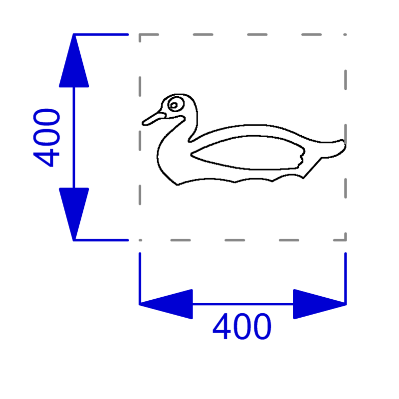 Technical render of a Saferturf Duck